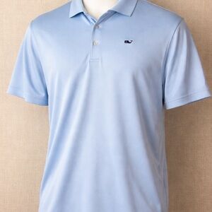 Vineyard Vines Light Blue Performance Polo Shirt Men’s Large Golf Preppy